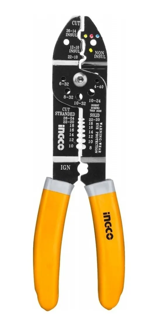 Alicate Pelacables Electricista Ingco 8 1/2 Pulgadas Hwsp851
