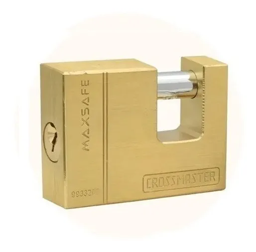 Candado Alta Seguridad Horizontal 70 Mm, Anti Corte Bronce