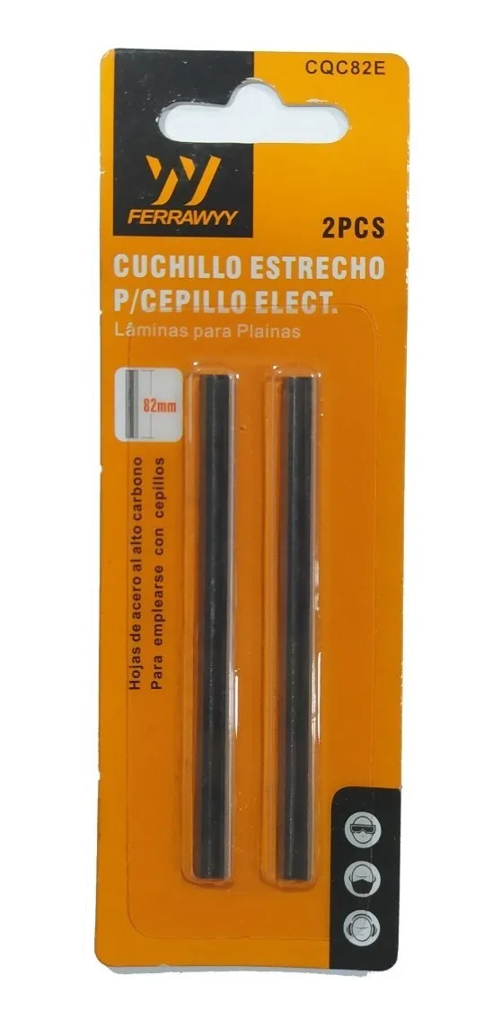 Cuchillas Repuesto Cepillo Eléctrico X2 Hojas 82x5,5x1,2mm