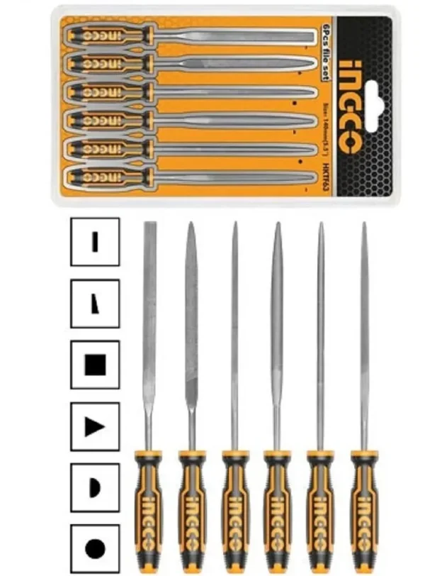Juego De Limas Matriceras Joyero 140mm 6 Piezas Ingco Hktf63