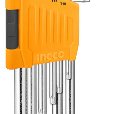 Juego Llaves Allen Estrella Torx 9 Piezas Ingco Hhk13092 Color Plateado