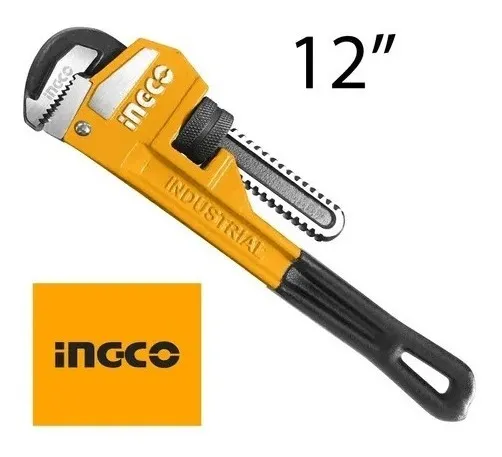 Llave Stilson 12 Pulgadas Ingco Hpw0812 Mango Antideslizante
