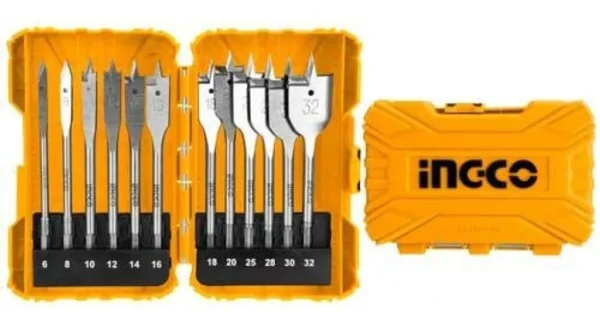 Set Juego 12 Brocas Mecha Paleta Ingco Akdl1201 Madera