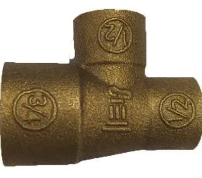 Tee Bronce So-so-so 3/4  X 1/2  X 1/2'' Nibsa