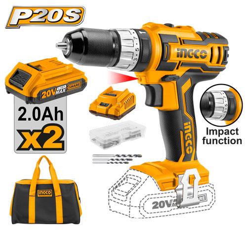 Taladro impacto 20V (18+1+1)