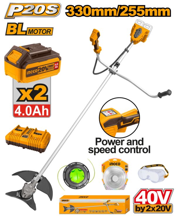 Cortacésped y desbrozadora 40V